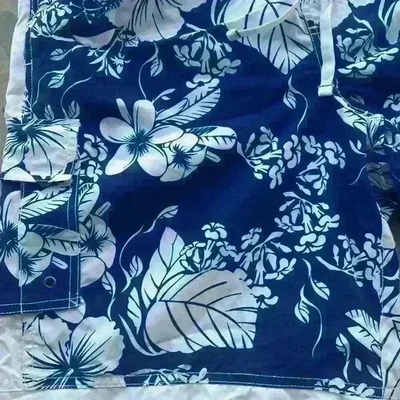 RoundTree & York Hawaiian Style Mens Swim Trunks Large - Picture 5 of 14